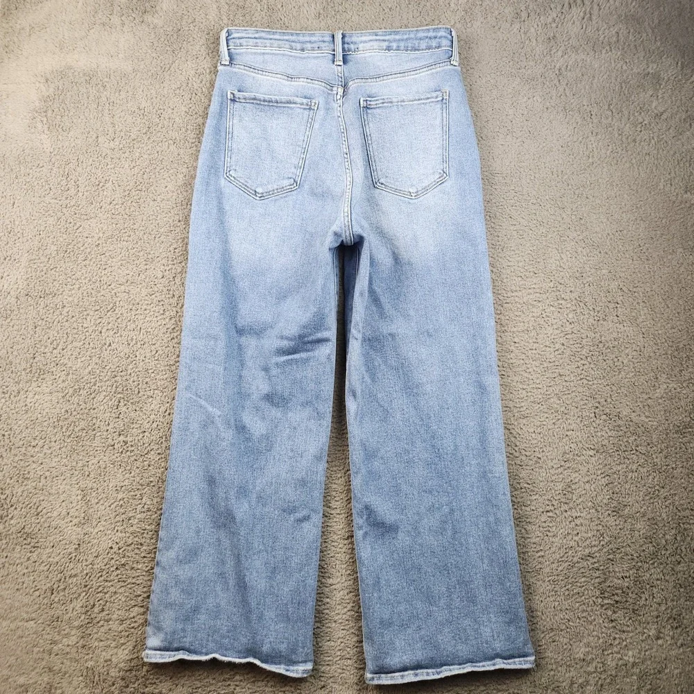 Just Black Denim Jeans Women's 31 Blue Wide-Leg Relaxed Stretch Utility Jeans - Picture 2 of 11